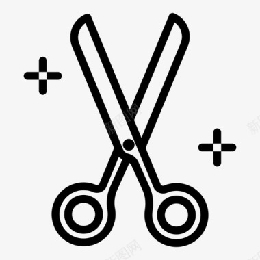 剪刀理发工具图标图标