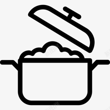 平底锅锅烹饪锅食物图标图标