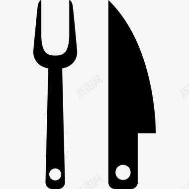雕刻刀烤肉叉子图标图标