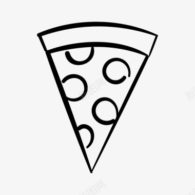 披萨食物手绘图标图标