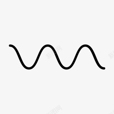 波浪线曲线装饰性图标图标