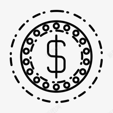 美元现金货币图标图标