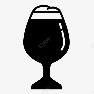 啤酒酒精啤酒高脚杯图标图标