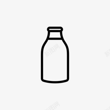 奶瓶乳制品不耐症图标图标