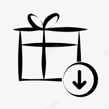 礼品羽绒服生日礼物礼盒图标图标