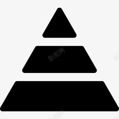 三层金字塔商业金融图标图标