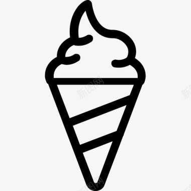 冰淇淋筒食物冰锥图标图标