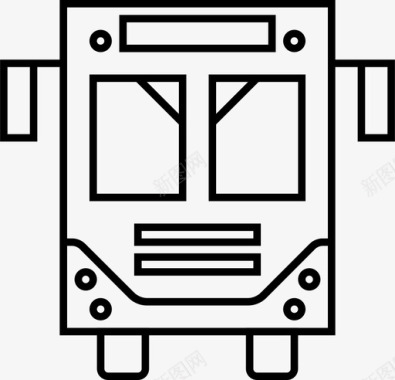 城市生态公共汽车公共交通校车图标图标
