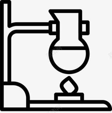埃博拉研究试管实验室研究图标图标