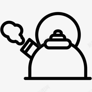 洒水壶水壶热水厨房图标图标