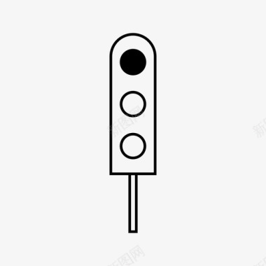 红色信号灯红灯交通信号灯图标图标