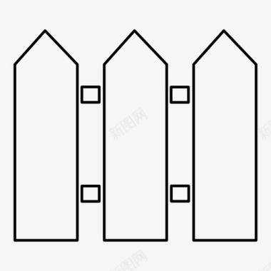 棕色围栏围栏农场保护图标图标