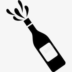 酒瓶象征葡萄酒酒瓶香槟图标高清图片