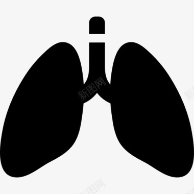 肺部器官医学在医院里图标图标