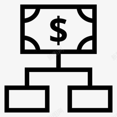 矢量银行货币现金美元图标图标