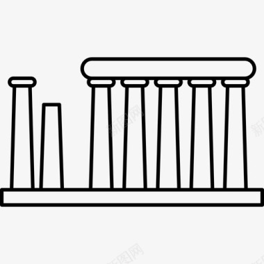 阿波罗神庙纪念碑纪念碑3图标图标