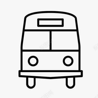 道路公共汽车公共交通道路图标图标