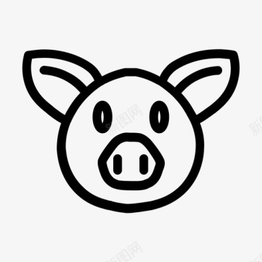 财神猪猪动物肉图标图标