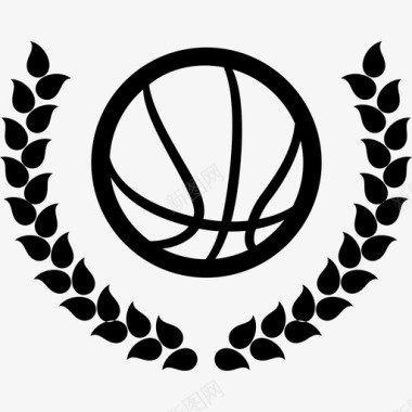 篮球标志篮球冠军花环劳雷尔劳伦图标图标