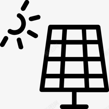 太阳能板太阳能电池板太阳能系统图标图标