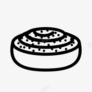 肉桂面包咖啡糕点图标图标