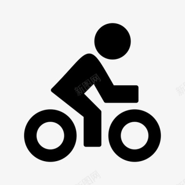 骑自行车铁人三项运动和游戏图标图标