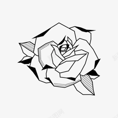 玫瑰花植物图标图标