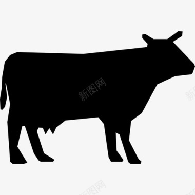 牛的轮廓动物自然图标图标