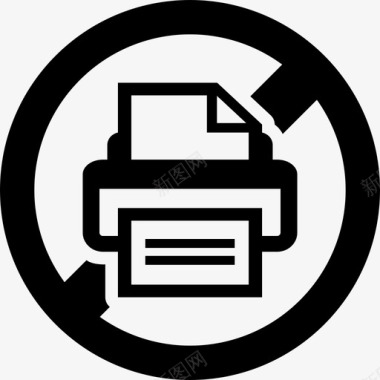 禁止印刷生态纸张图标图标