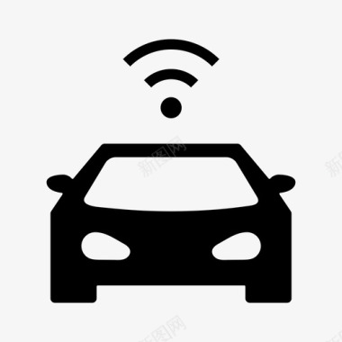 无人驾驶汽车自动驾驶汽车汽车wifi图标图标