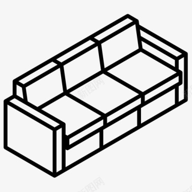 家具组合沙发沙发家具客厅图标图标