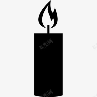 蜡烛火焰光图标图标