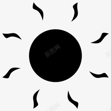 彩绘太阳太阳能量热图标图标