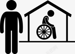特殊护理特殊需要家残疾残疾人图标高清图片
