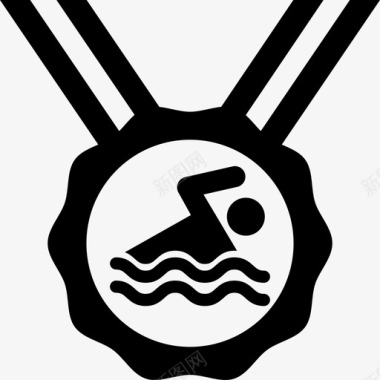 游泳奖牌领奖台运动图标图标