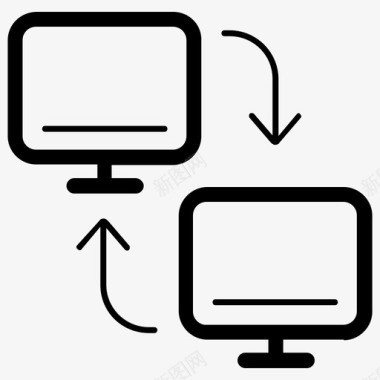 连接互联网数据传输计算机连接图标图标