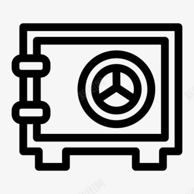 金库金库银行钱图标图标