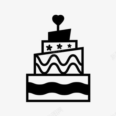 庆典蛋糕面包店生日蛋糕图标图标