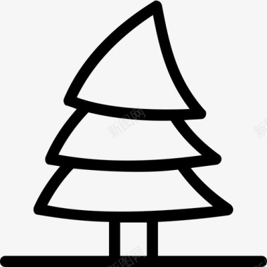 线图标松树圣诞树冷杉树图标图标