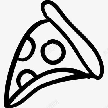 披萨片食物手工烹饪图标图标