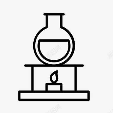 有毒物质化学本生灯设备图标图标