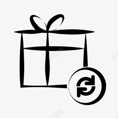礼物包装飘带礼物刷新生日礼物礼品盒图标图标