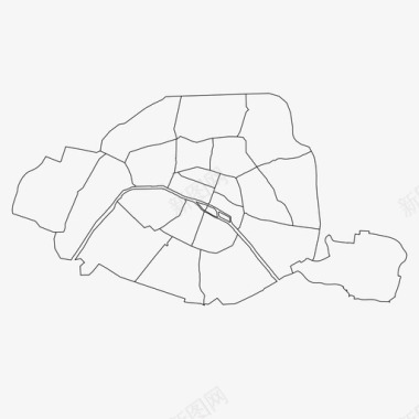 巴黎各区市图标图标