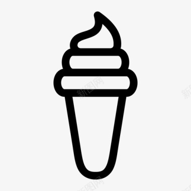 冰淇淋筒点心图标图标