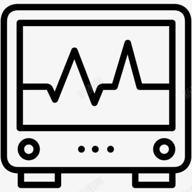 心电图检查心跳救生索图标图标