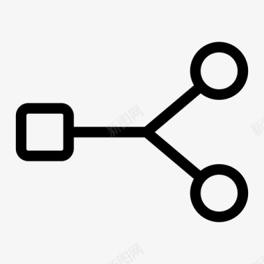 拆分流动网络图标图标