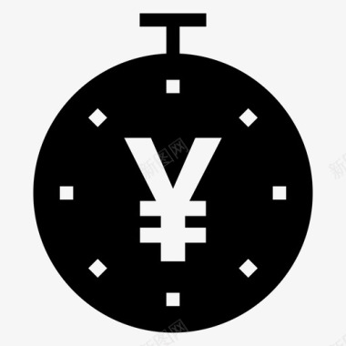 金融时钟时钟闹钟钱包手表图标图标