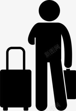 旅游行李人图标图标