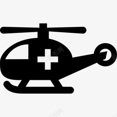 救护车直升机救护车急救医院图标图标