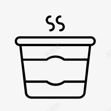 汤碗咖啡馆食物图标图标